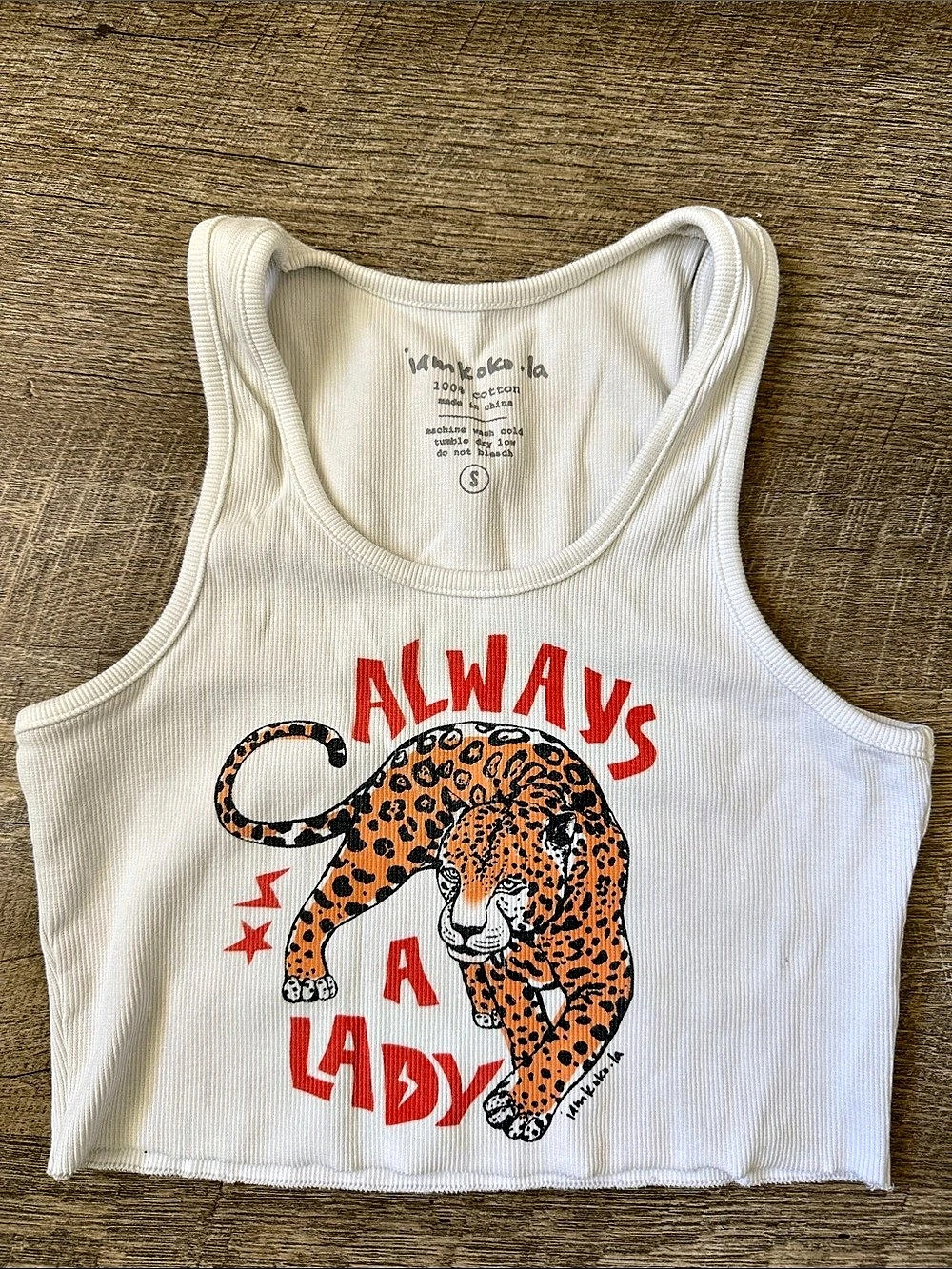 Addison Rae x Iamkoko.la Always A Lady Crop Tank in White Size Small